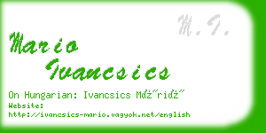 mario ivancsics business card